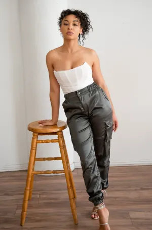 Harley Satin Joggers (Charcoal)