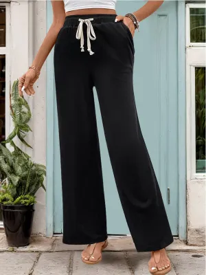 High waist drawstring pants