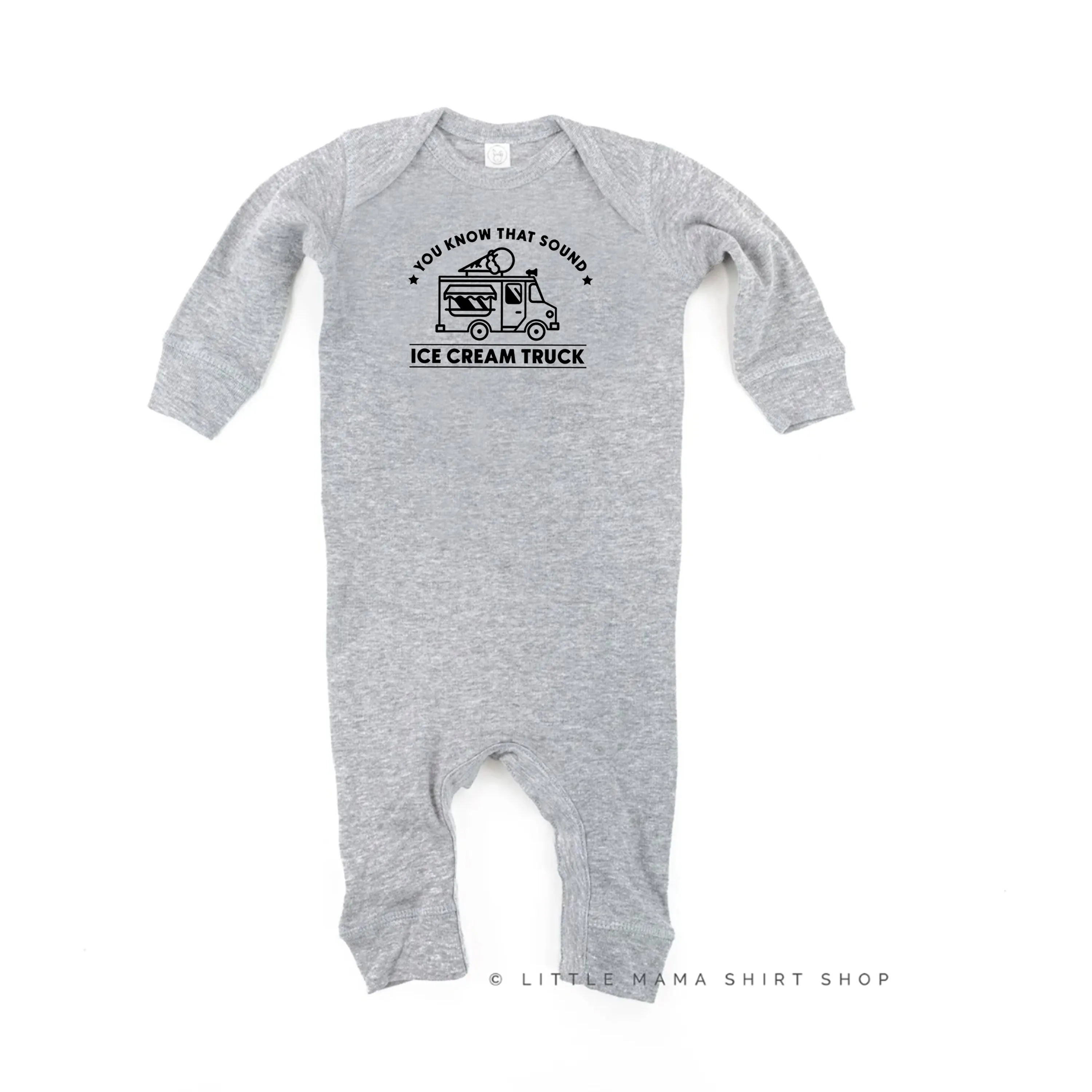 Ice Cream Truck - Triple Scoop on Back - One Piece Baby Sleeper