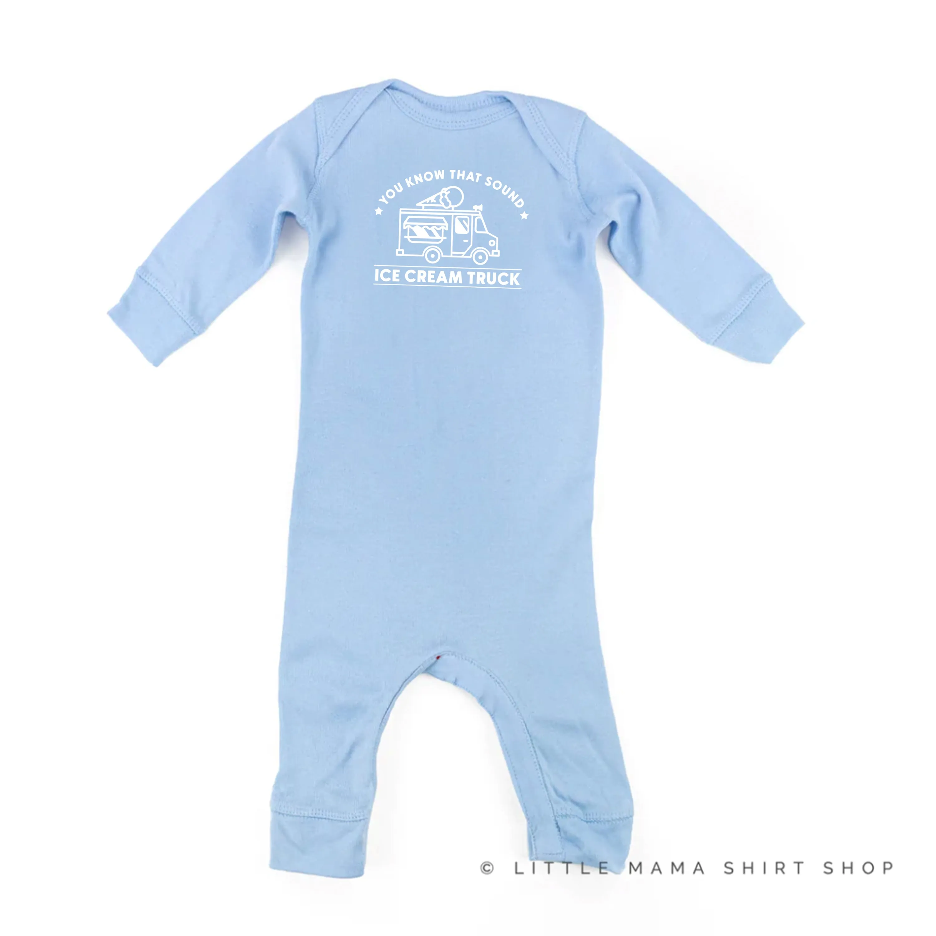 Ice Cream Truck - Triple Scoop on Back - One Piece Baby Sleeper