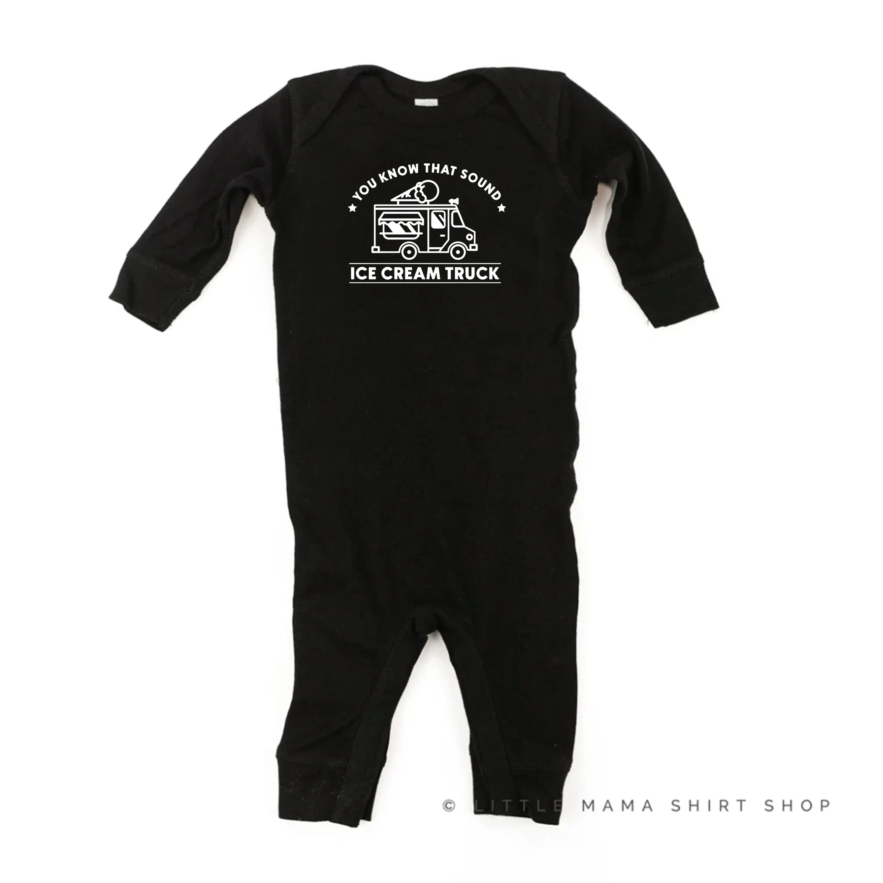 Ice Cream Truck - Triple Scoop on Back - One Piece Baby Sleeper