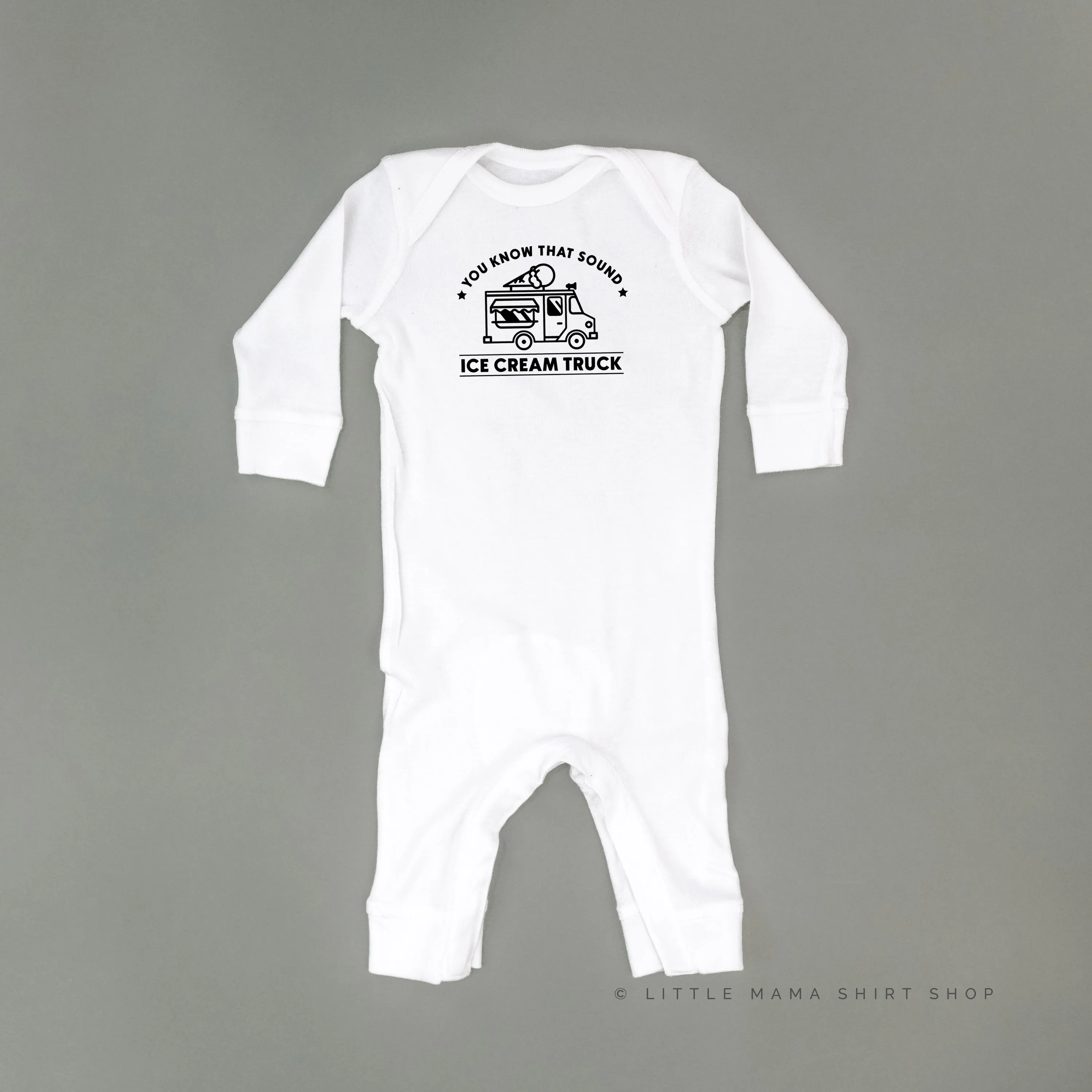 Ice Cream Truck - Triple Scoop on Back - One Piece Baby Sleeper