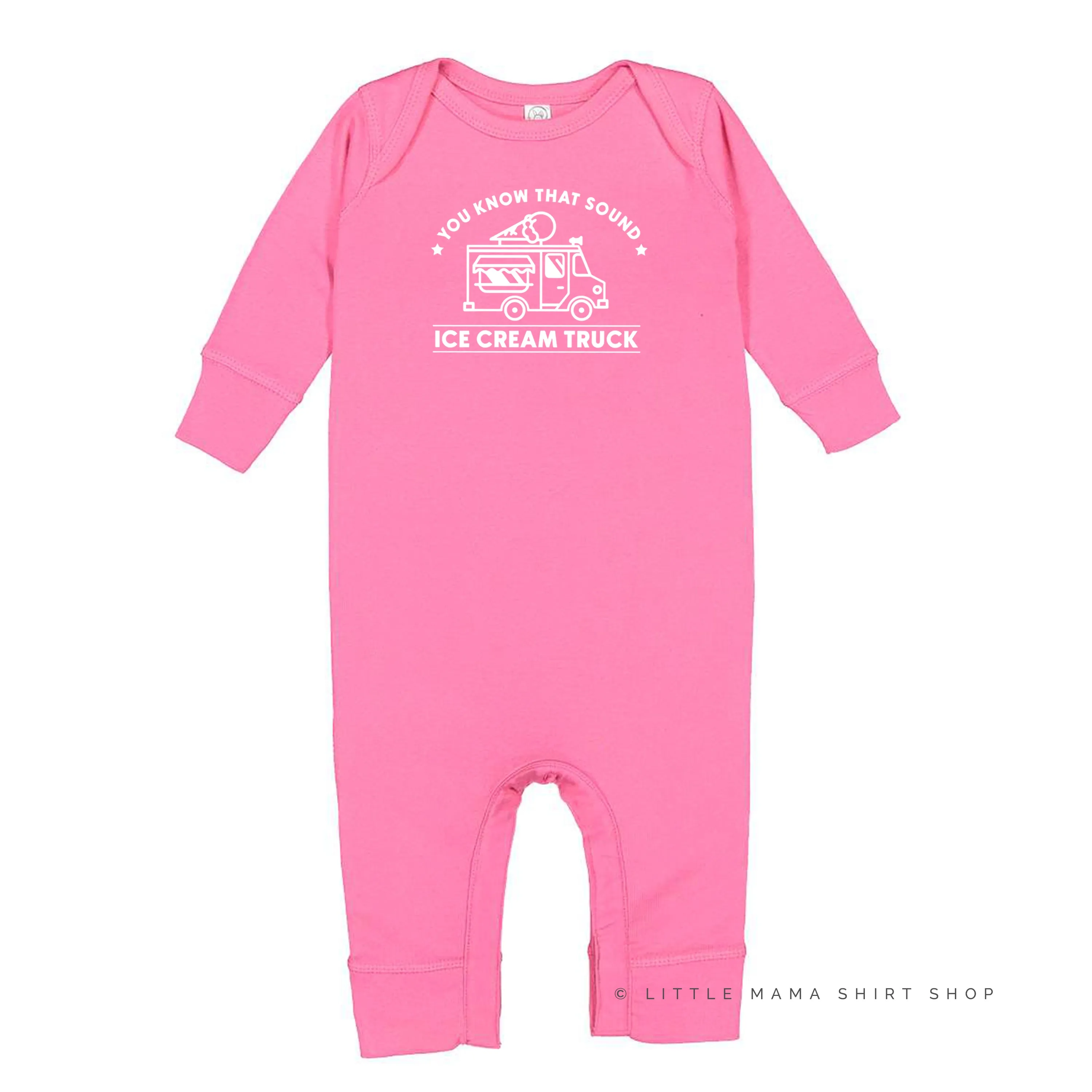 Ice Cream Truck - Triple Scoop on Back - One Piece Baby Sleeper
