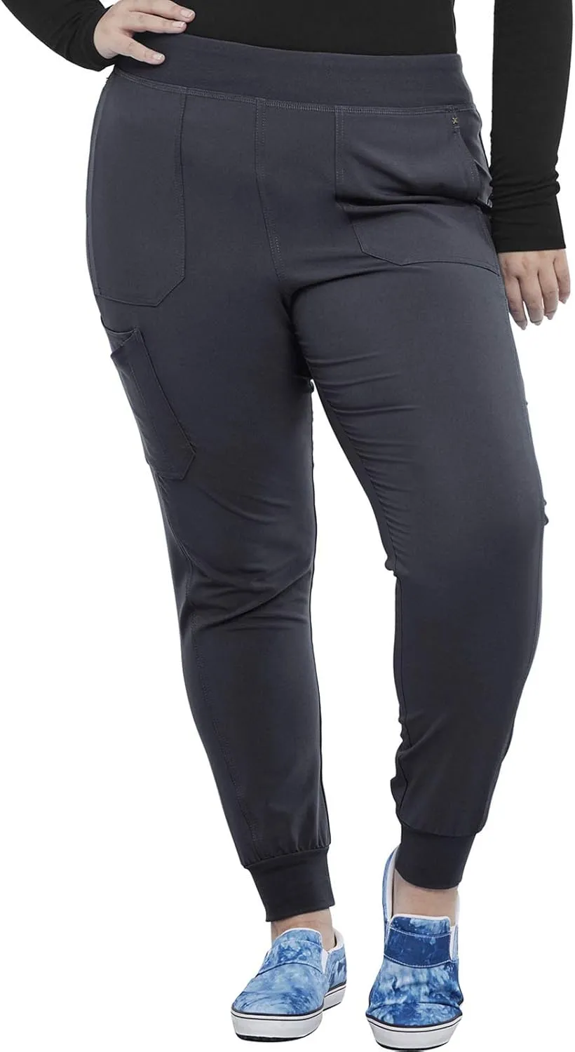 Iflex Jogger Scrubs for Women, Yoga-Inspired Knit Waistband Scrub Pants CK011