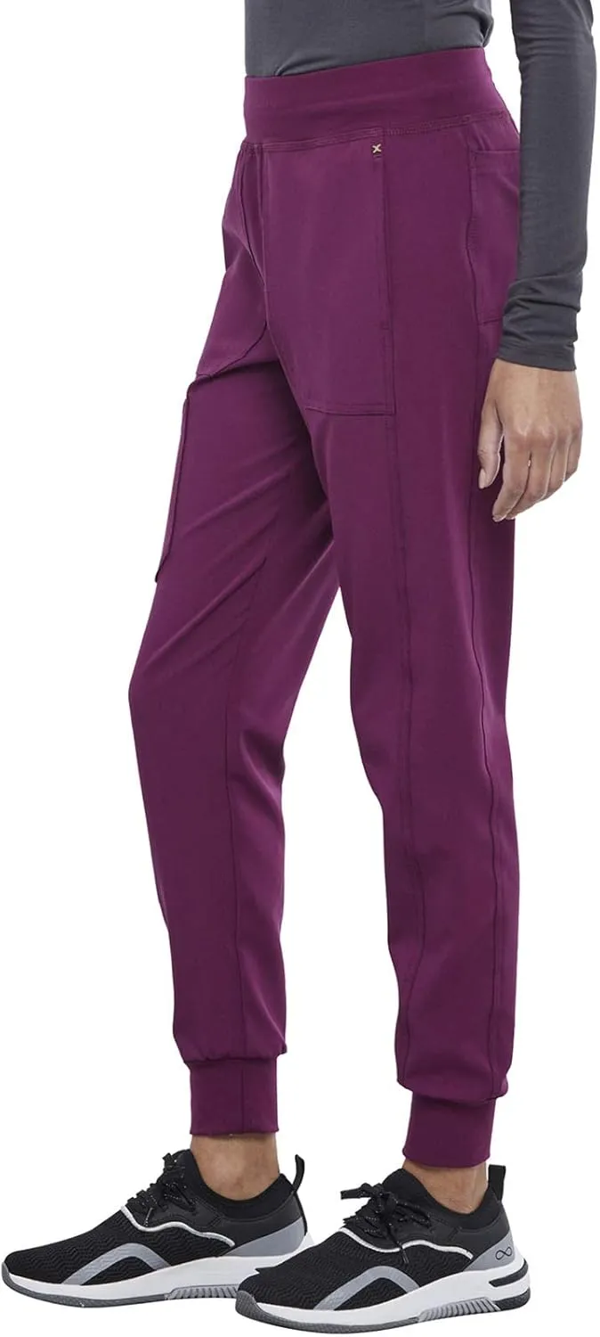 Iflex Jogger Scrubs for Women, Yoga-Inspired Knit Waistband Scrub Pants CK011