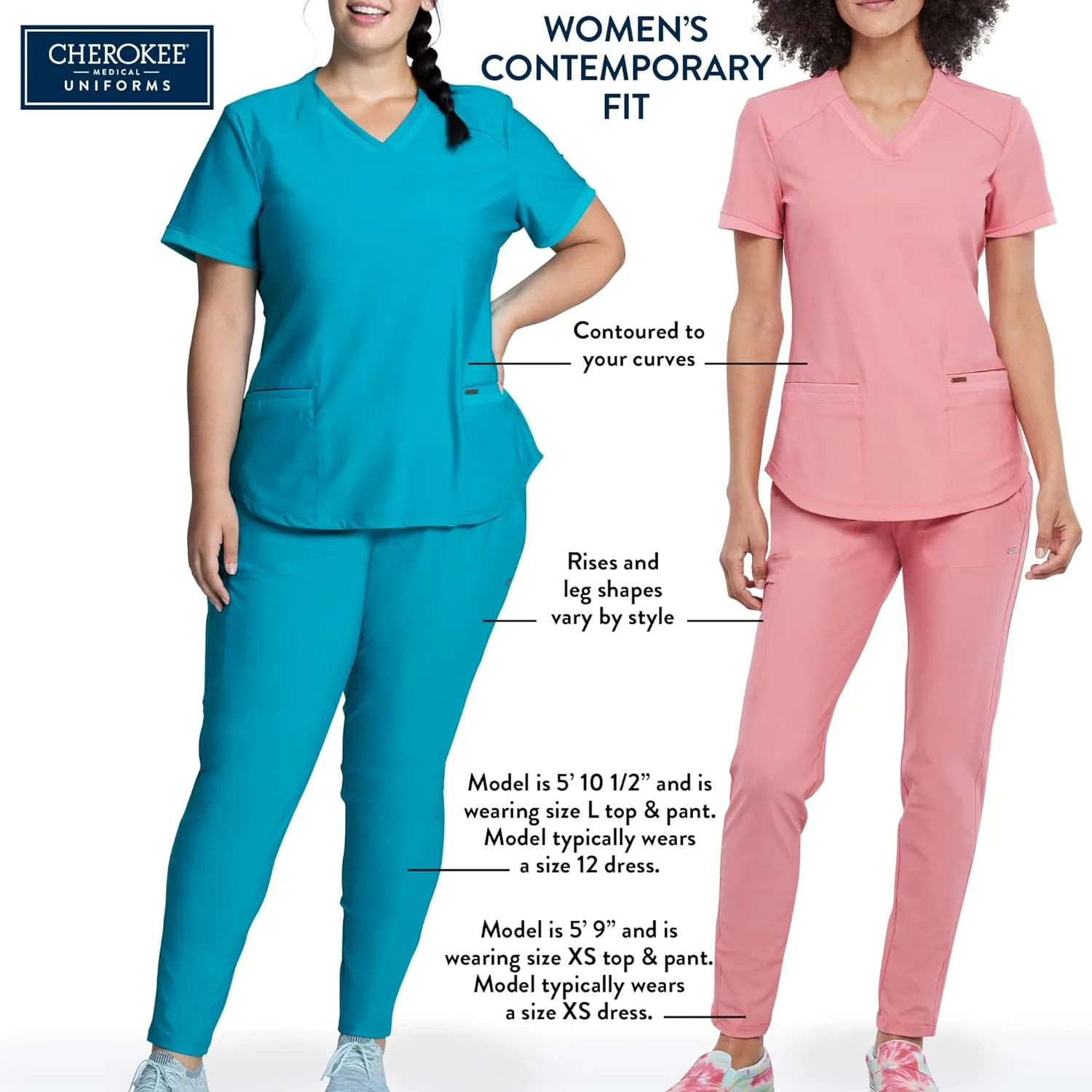 Iflex Jogger Scrubs for Women, Yoga-Inspired Knit Waistband Scrub Pants CK011