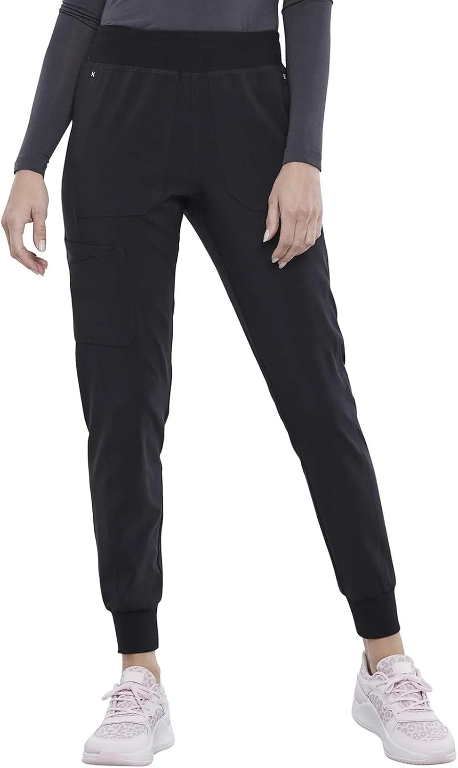 Iflex Jogger Scrubs for Women, Yoga-Inspired Knit Waistband Scrub Pants CK011