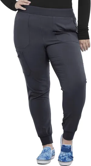 Iflex Jogger Scrubs for Women, Yoga-Inspired Knit Waistband Scrub Pants CK011