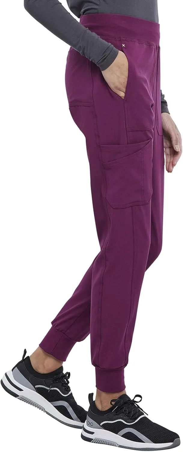 Iflex Jogger Scrubs for Women, Yoga-Inspired Knit Waistband Scrub Pants CK011