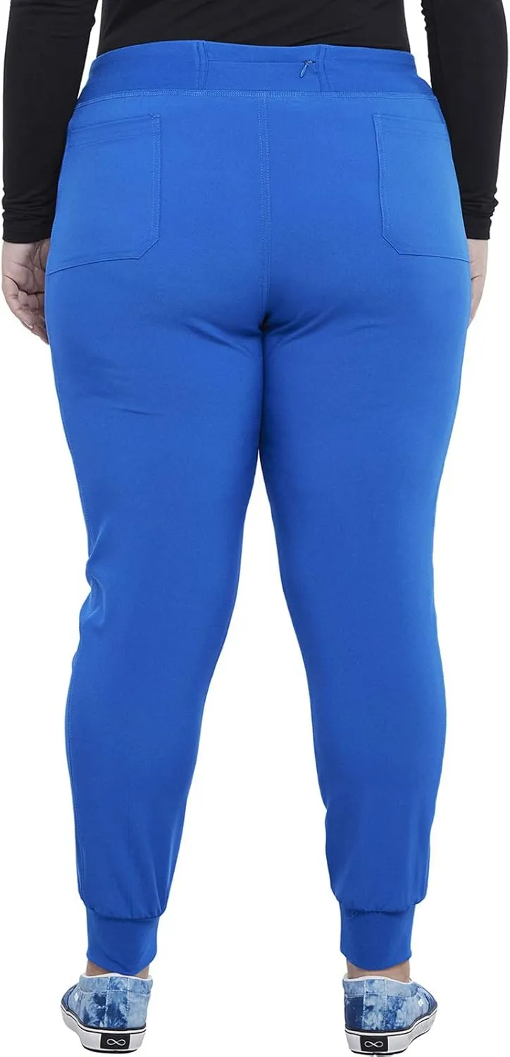Iflex Jogger Scrubs for Women, Yoga-Inspired Knit Waistband Scrub Pants CK011