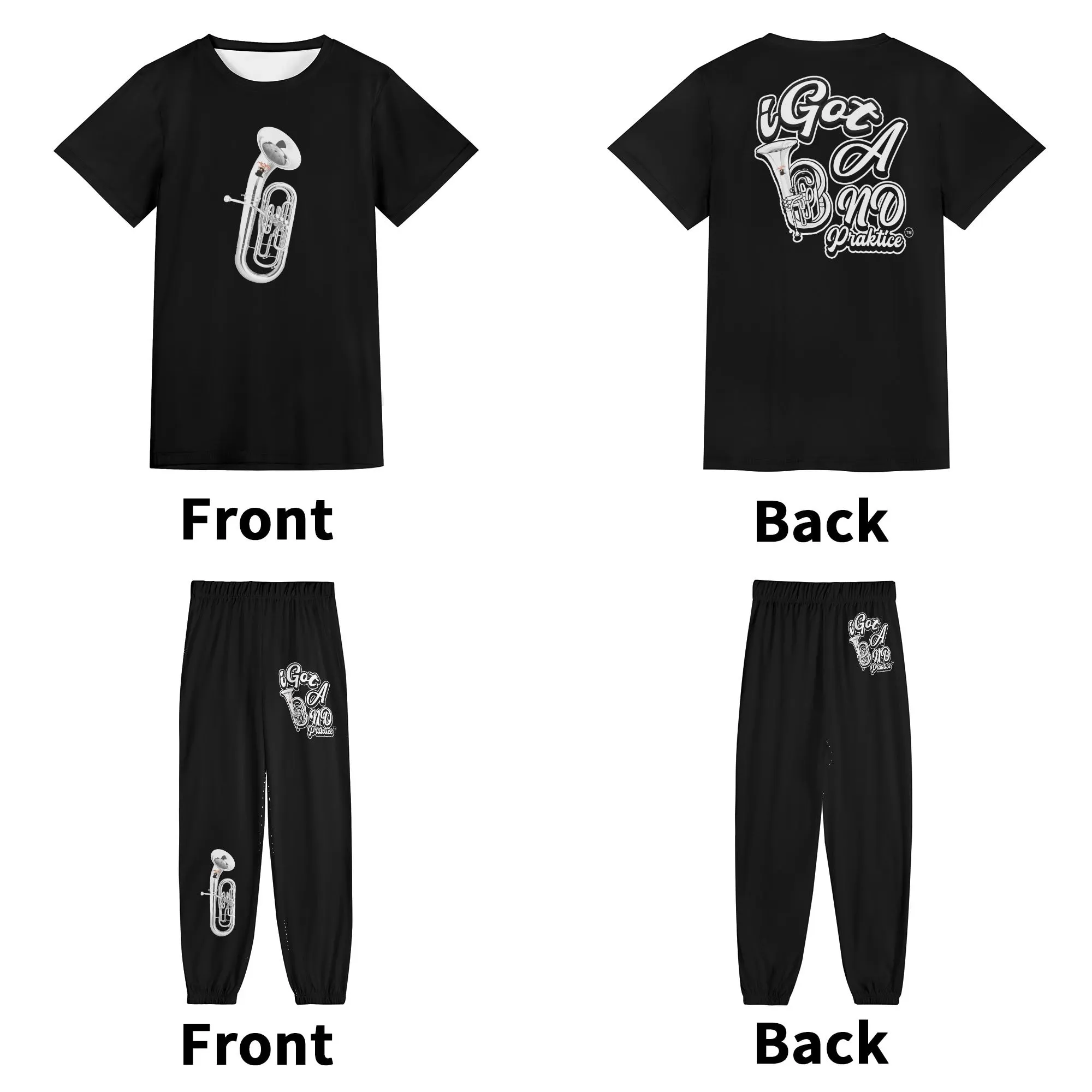 iGot Band Practice Unisex All-Over Print Adult Short Sleeve-Blouse Sports Set