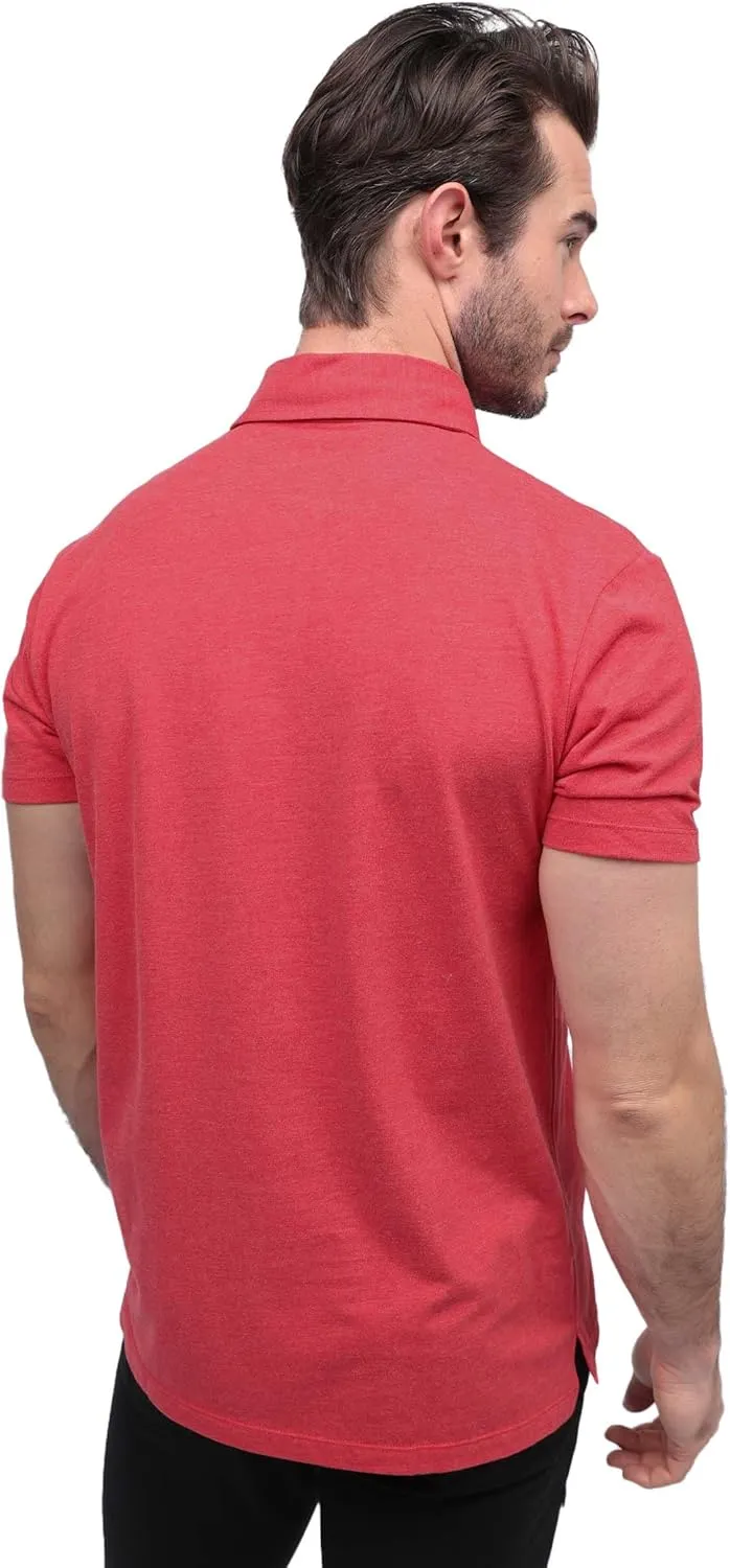 INTO THE AM Men's Polo Shirts - Fitted Short Sleeve Collar Shirt for Men S - 4XL