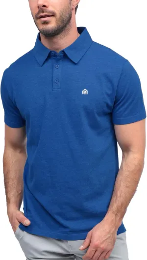 INTO THE AM Men's Polo Shirts - Fitted Short Sleeve Collar Shirt for Men S - 4XL