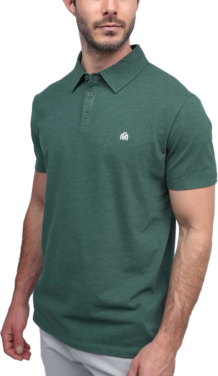 INTO THE AM Men's Polo Shirts - Fitted Short Sleeve Collar Shirt for Men S - 4XL