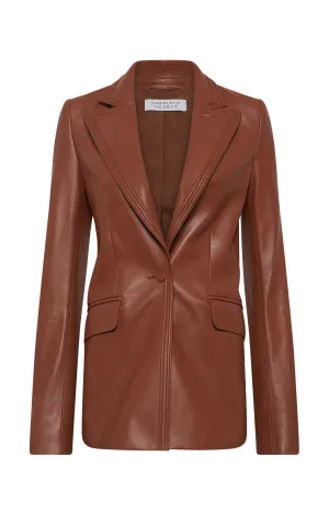 Isara Blazer in Cognac Nappa Leather