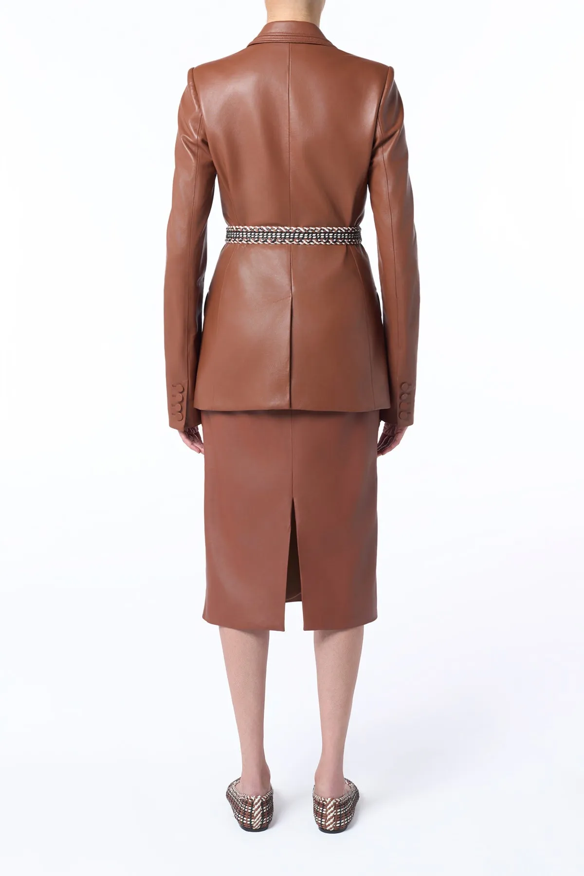 Isara Blazer in Cognac Nappa Leather