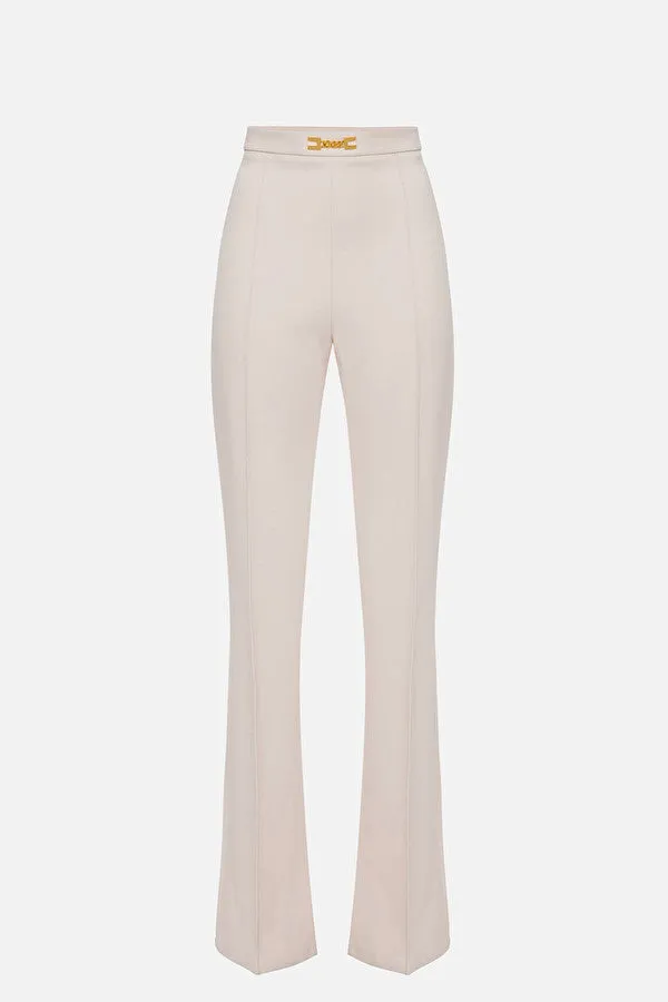 Ivory high waist palazzo pants