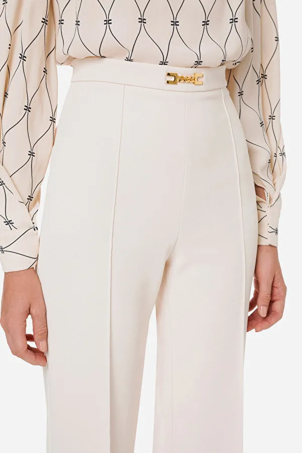 Ivory high waist palazzo pants