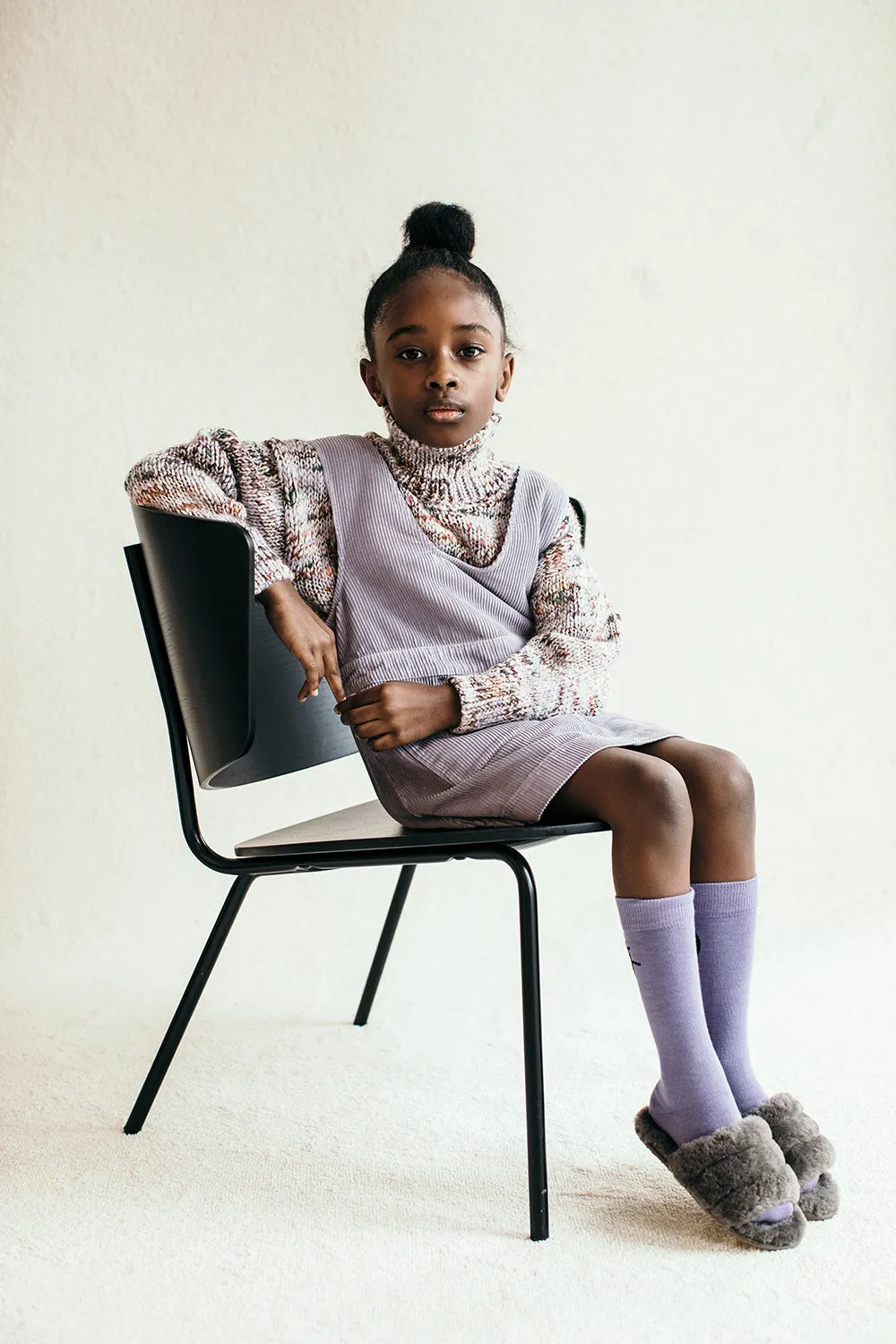 Jumper Rollneck Slouch Knit Lilac Mist