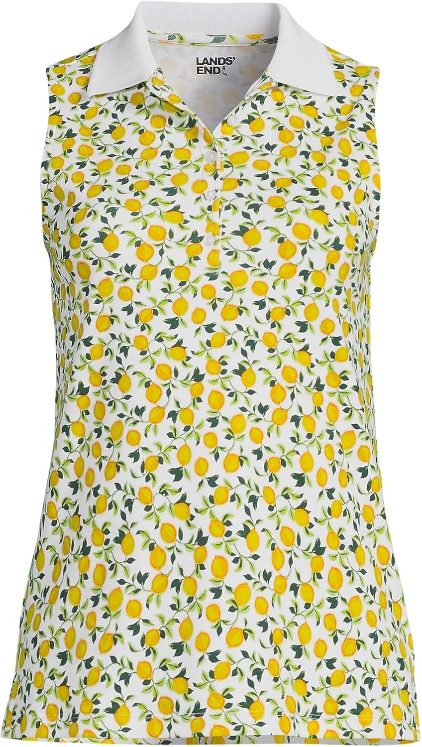 Lands' End Women's American-Grown Supima Cotton Sleeveless Polo