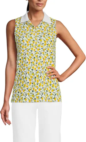 Lands' End Women's American-Grown Supima Cotton Sleeveless Polo