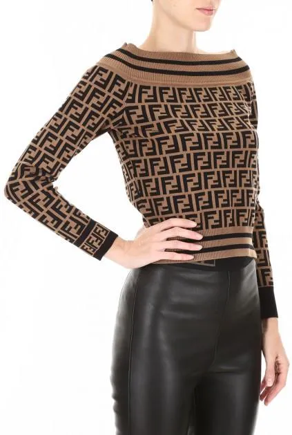 Macro FF Knit Off-the-Shoulder Top