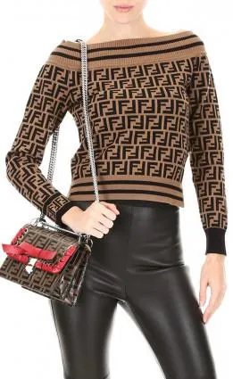 Macro FF Knit Off-the-Shoulder Top