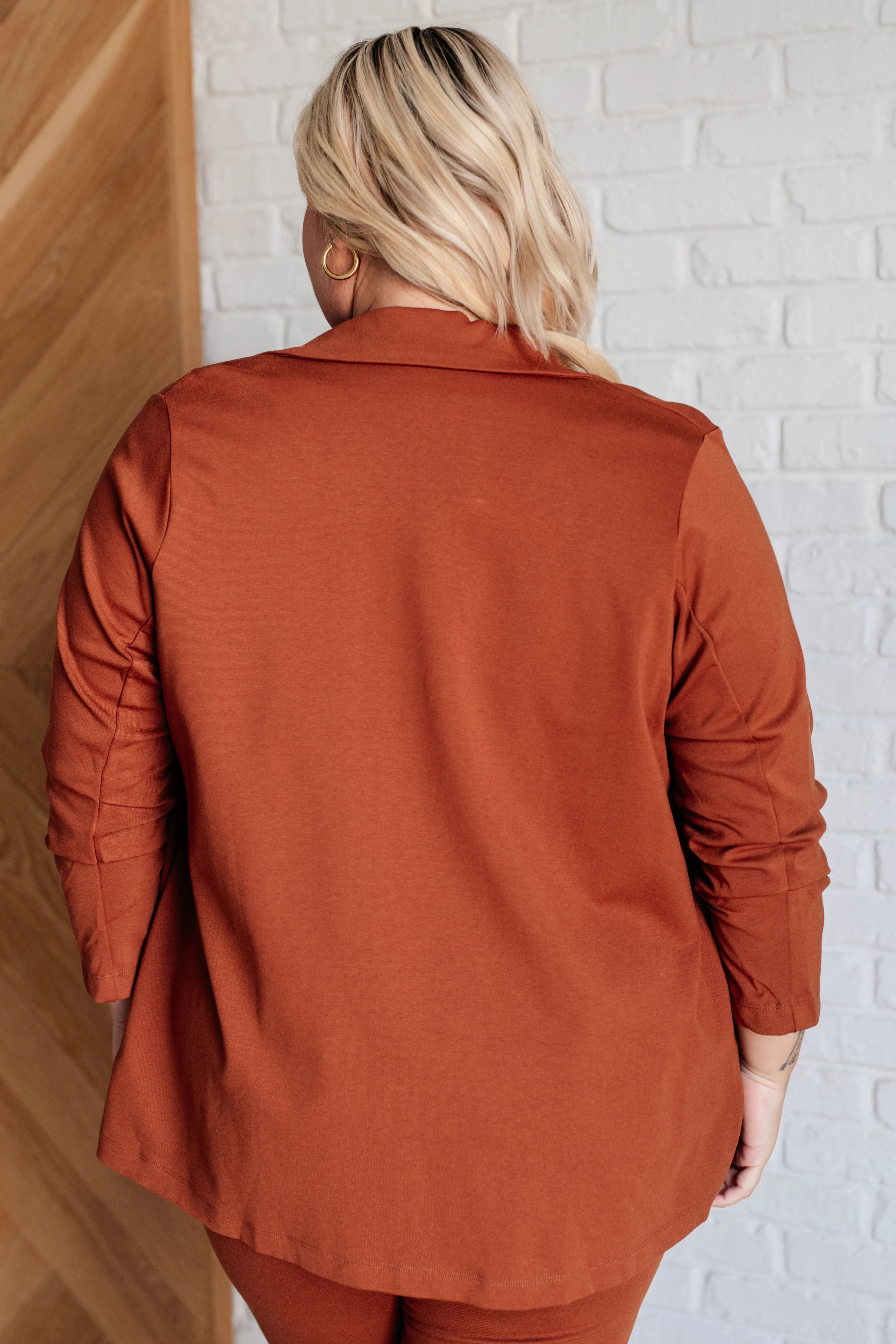Magic Dear Scarlett 3/4 Blazer in Rust