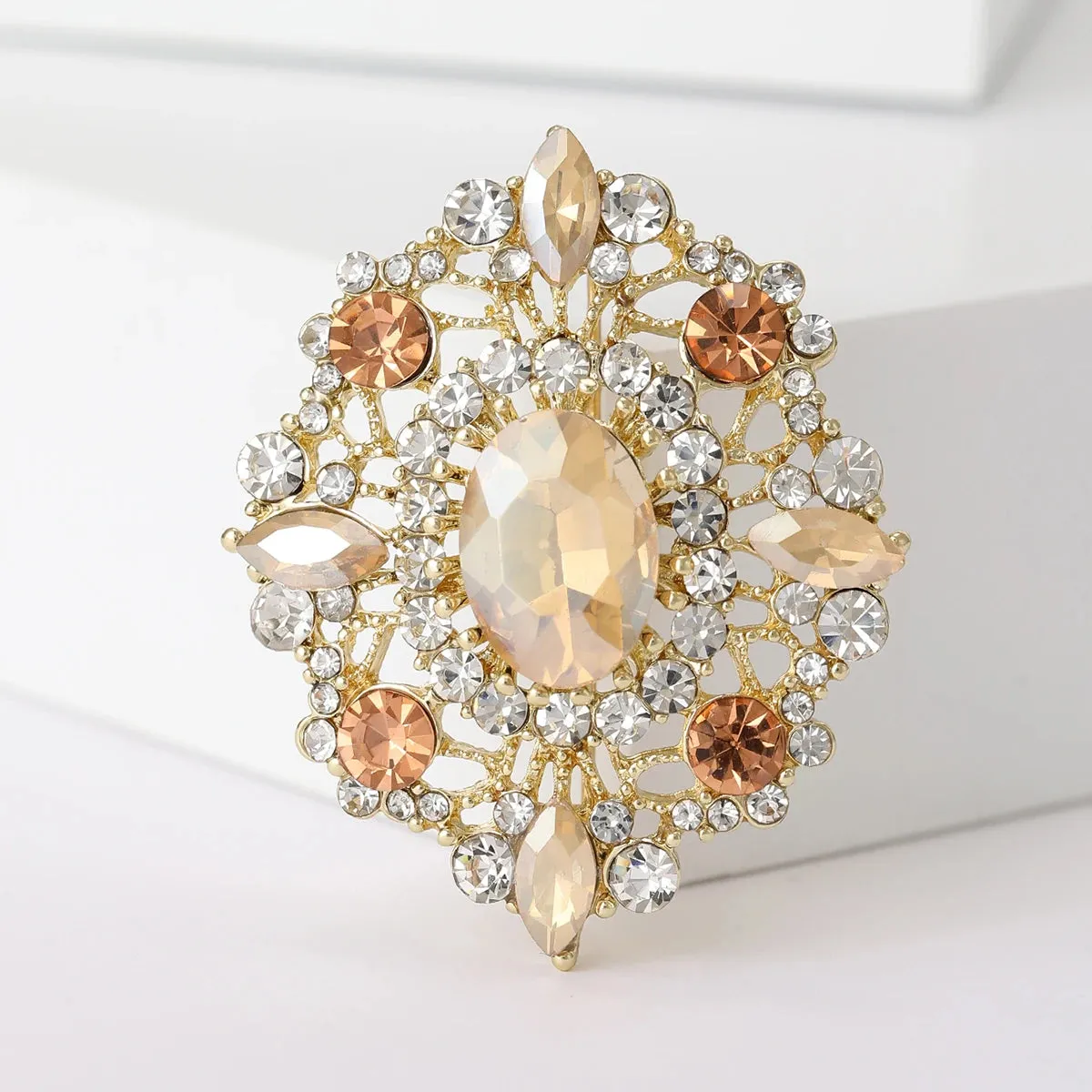 Mahershala Rhinestone Brooch Pin