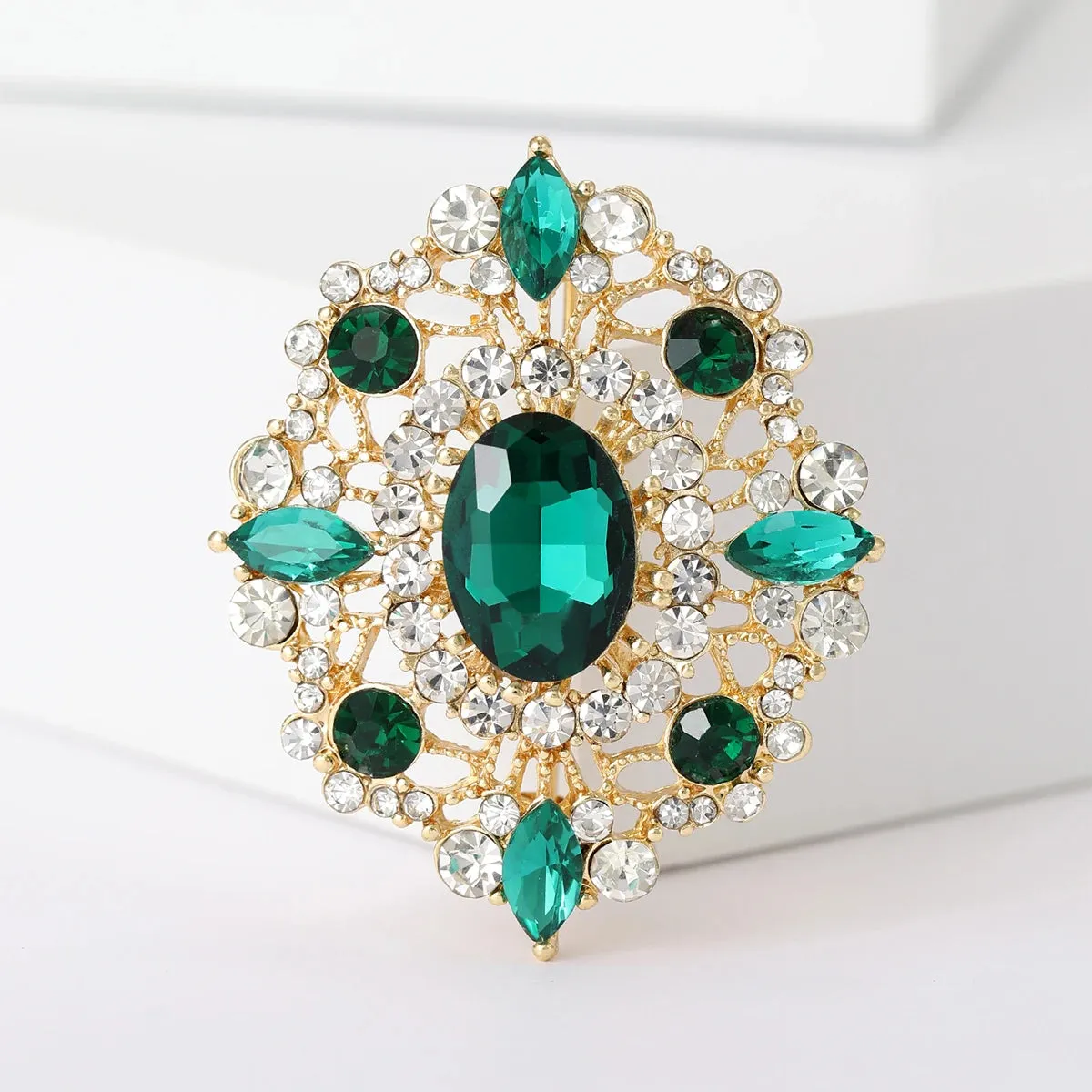 Mahershala Rhinestone Brooch Pin