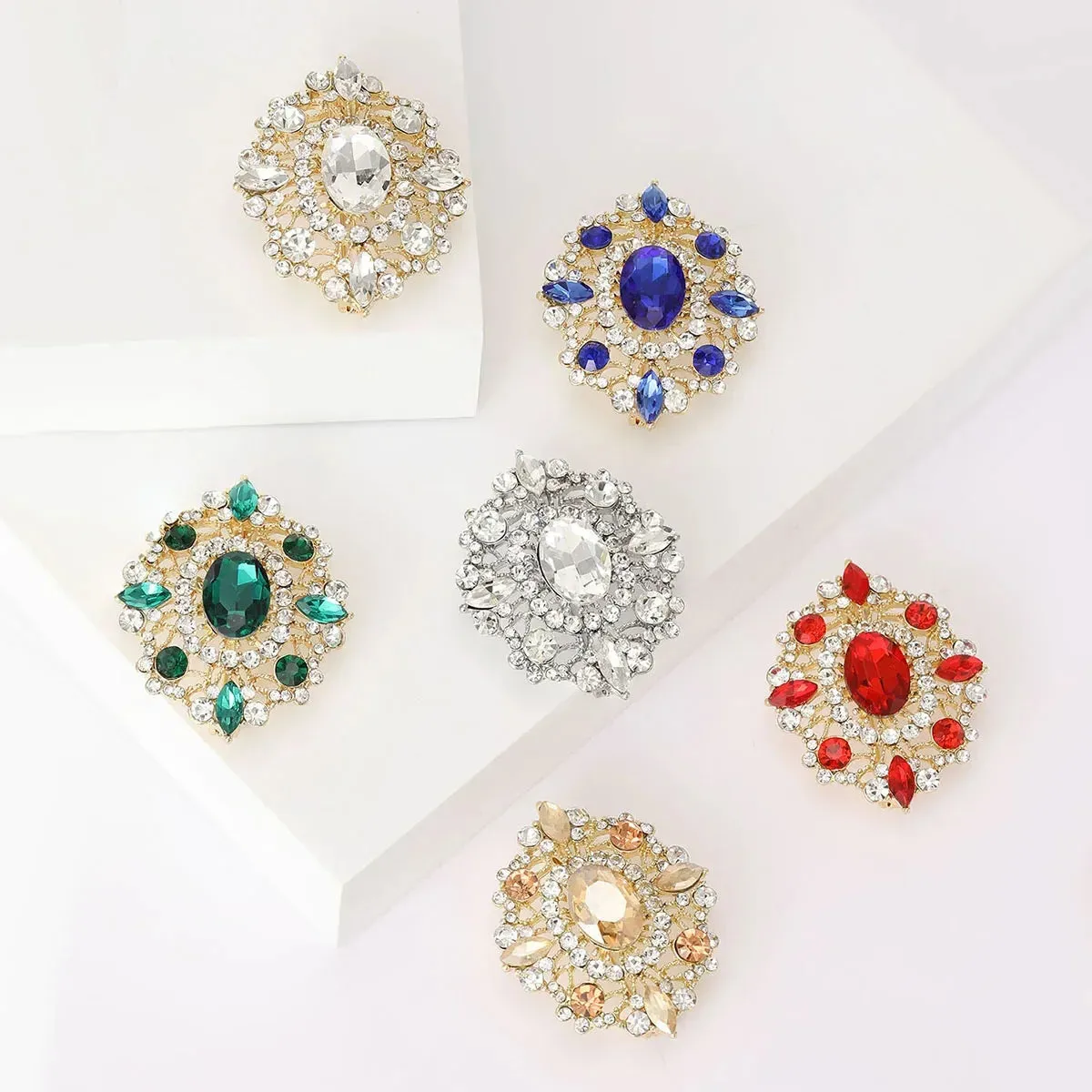 Mahershala Rhinestone Brooch Pin