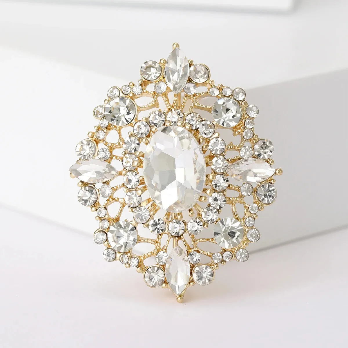 Mahershala Rhinestone Brooch Pin