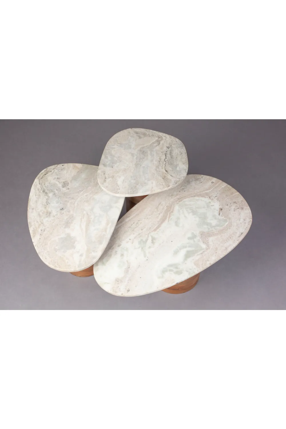 Marble Pedestal Side Tables (3) | Dutchbone Suki