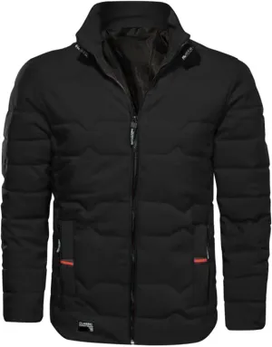 Mens Autumn And Winter Fashion Casual Collar Solid Color Padded Warm Cotton Coat Cotton Padded Jacket Coat Jackets Mens