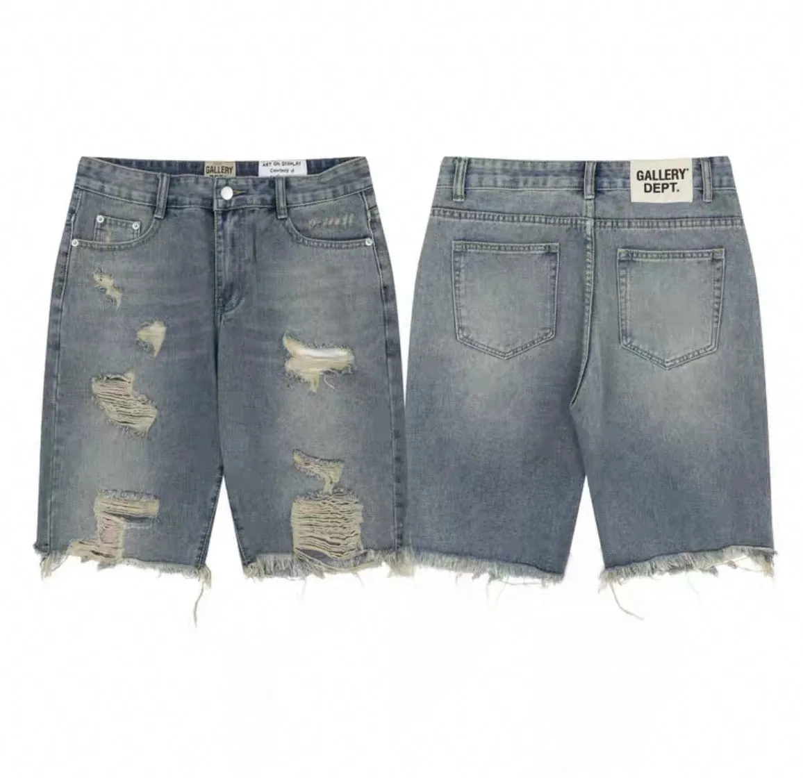 Men’s Distressed Denim Shorts – Vintage