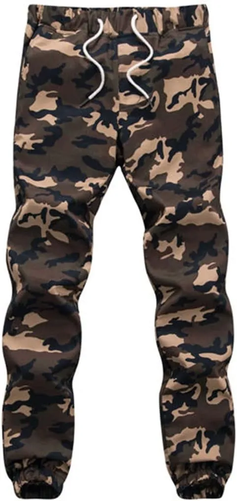 Mens Jogger Autumn Pencil Harem Pants Camo Military Pants Loose Comfortable Cargo Trousers Camo Joggers
