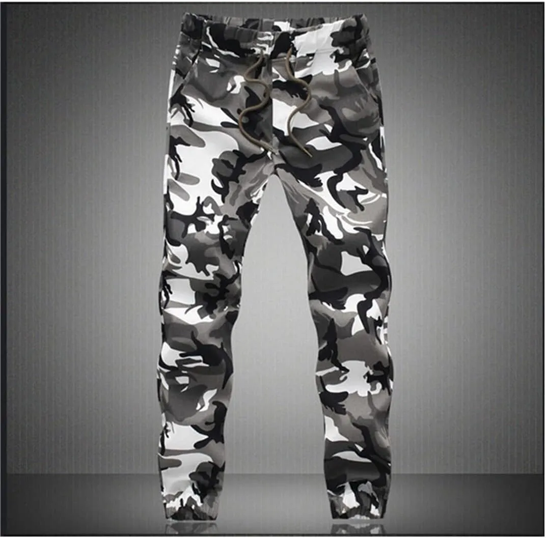 Mens Jogger Autumn Pencil Harem Pants Camo Military Pants Loose Comfortable Cargo Trousers Camo Joggers