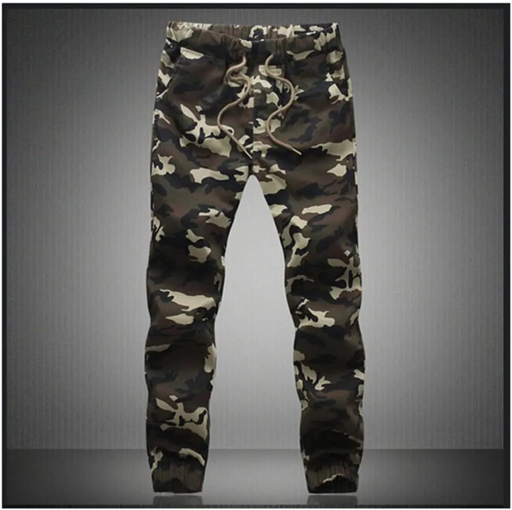Mens Jogger Autumn Pencil Harem Pants Camo Military Pants Loose Comfortable Cargo Trousers Camo Joggers