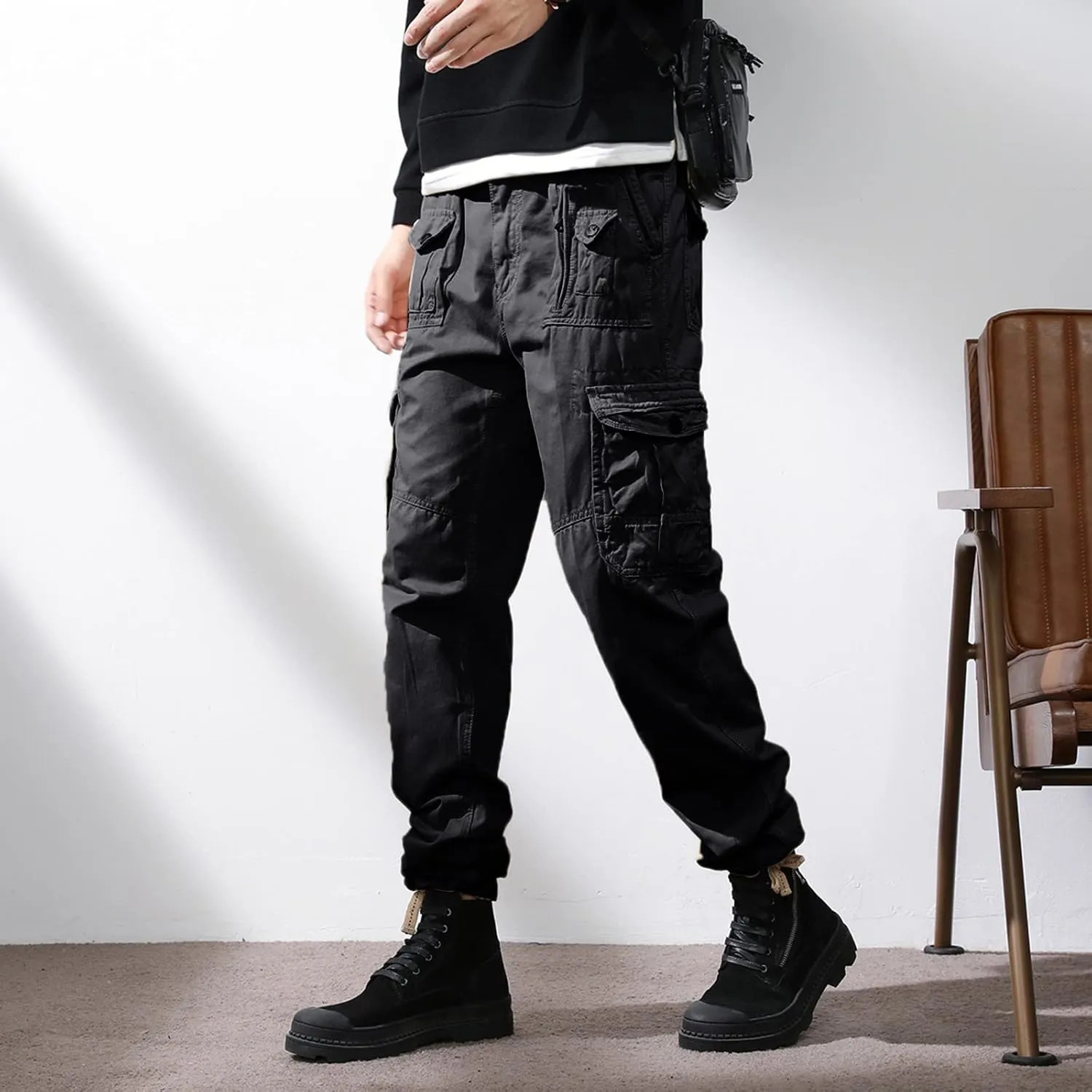 Men's Paisley Pants Cargo Jogger Navy Blue Dress Pants Slim Fit Black Sweatpants Men Baggy Light Tan Corduroy Pants