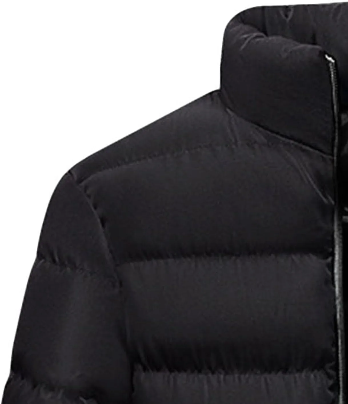 Men's Slim Fit Winter Jacket Winter Warm Zipper Stand Collar Jacket Male Thicken Parka Quilted Cotton-Padded Coats
