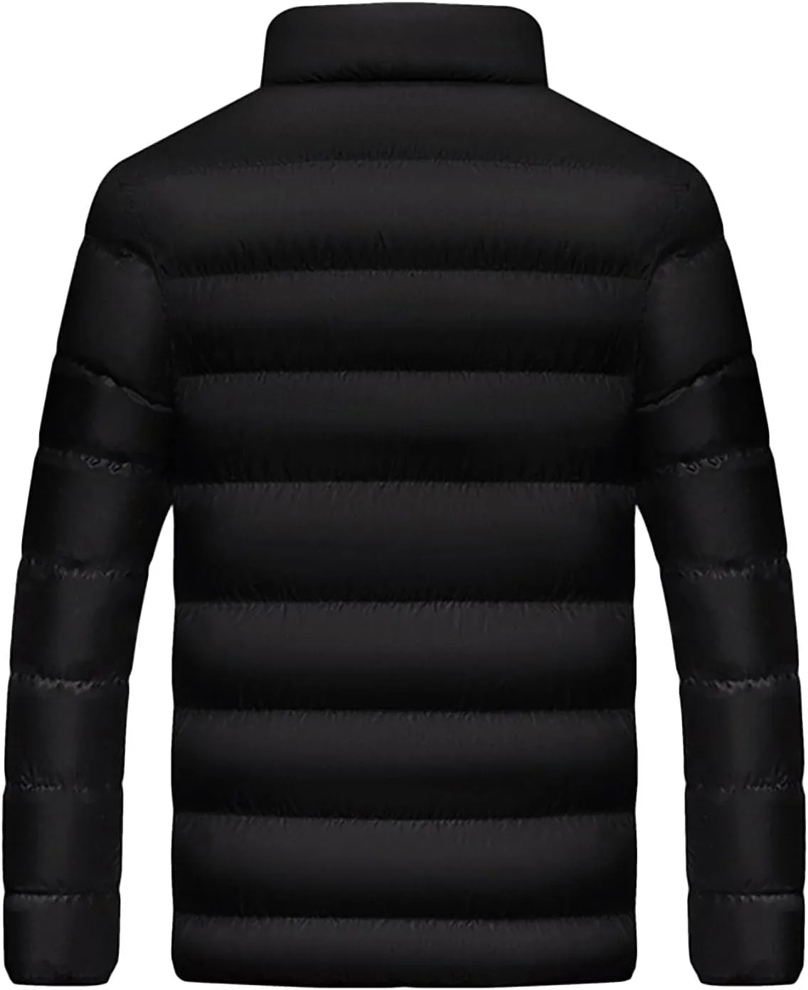 Men's Slim Fit Winter Jacket Winter Warm Zipper Stand Collar Jacket Male Thicken Parka Quilted Cotton-Padded Coats