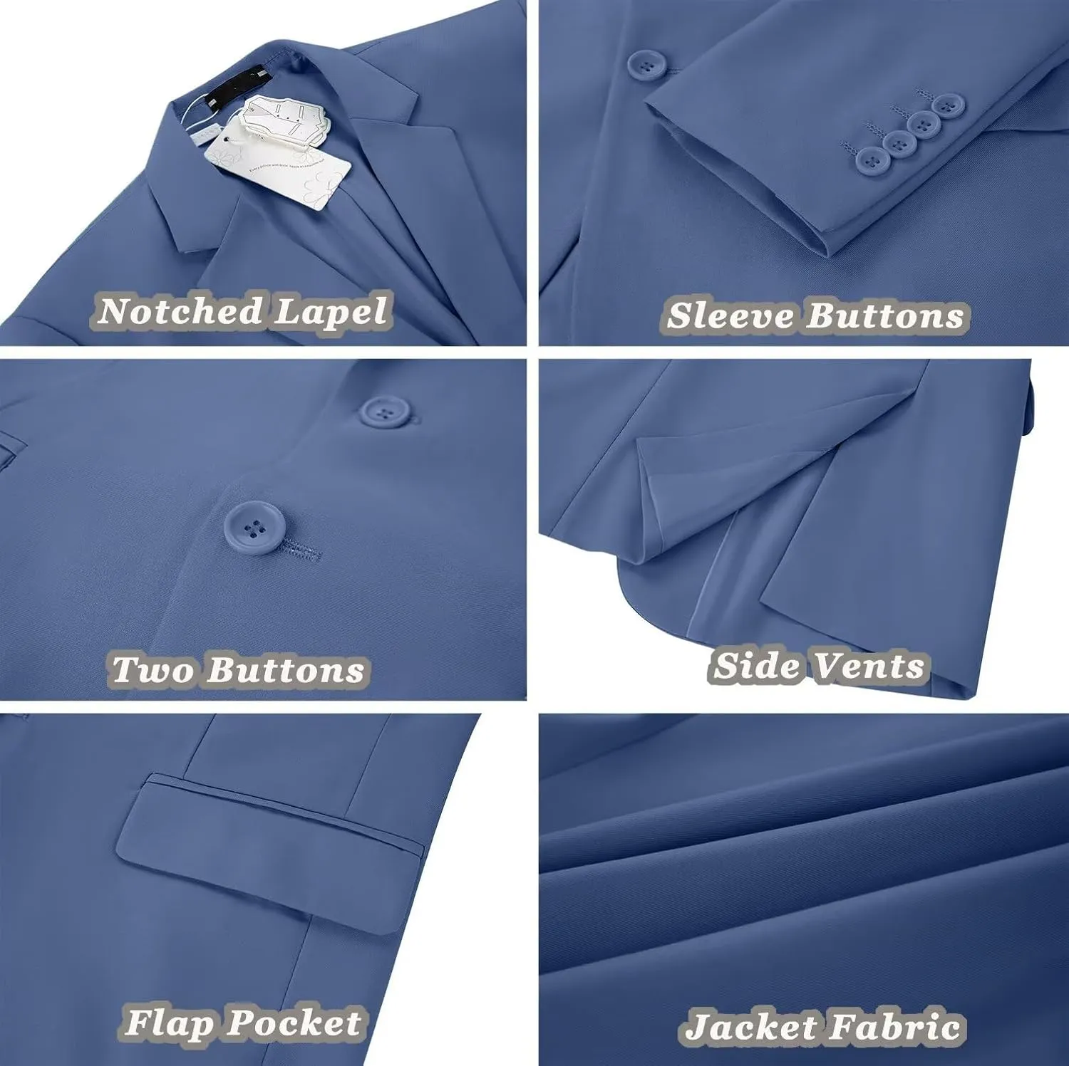 Mens Suit Jackets Casual Two Button Slim Fit Blazers Suit Separates Coat Sport Coats with Pockets for Wedding Prom Party