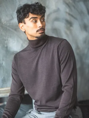 Merino Turtleneck Sweater - Chocolate