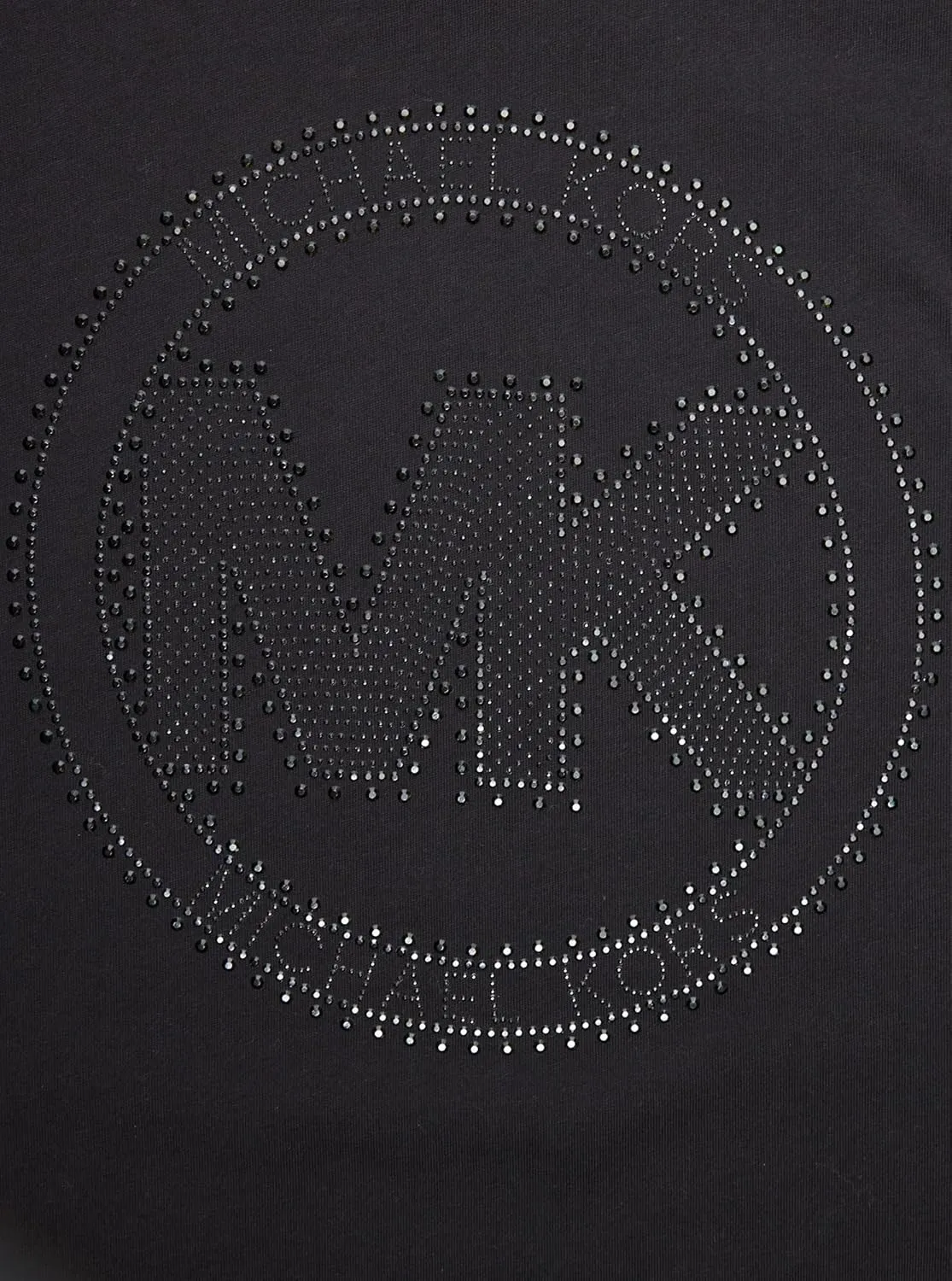 Michael Kors Women's Rhinestud Mk Logo T-Shirt