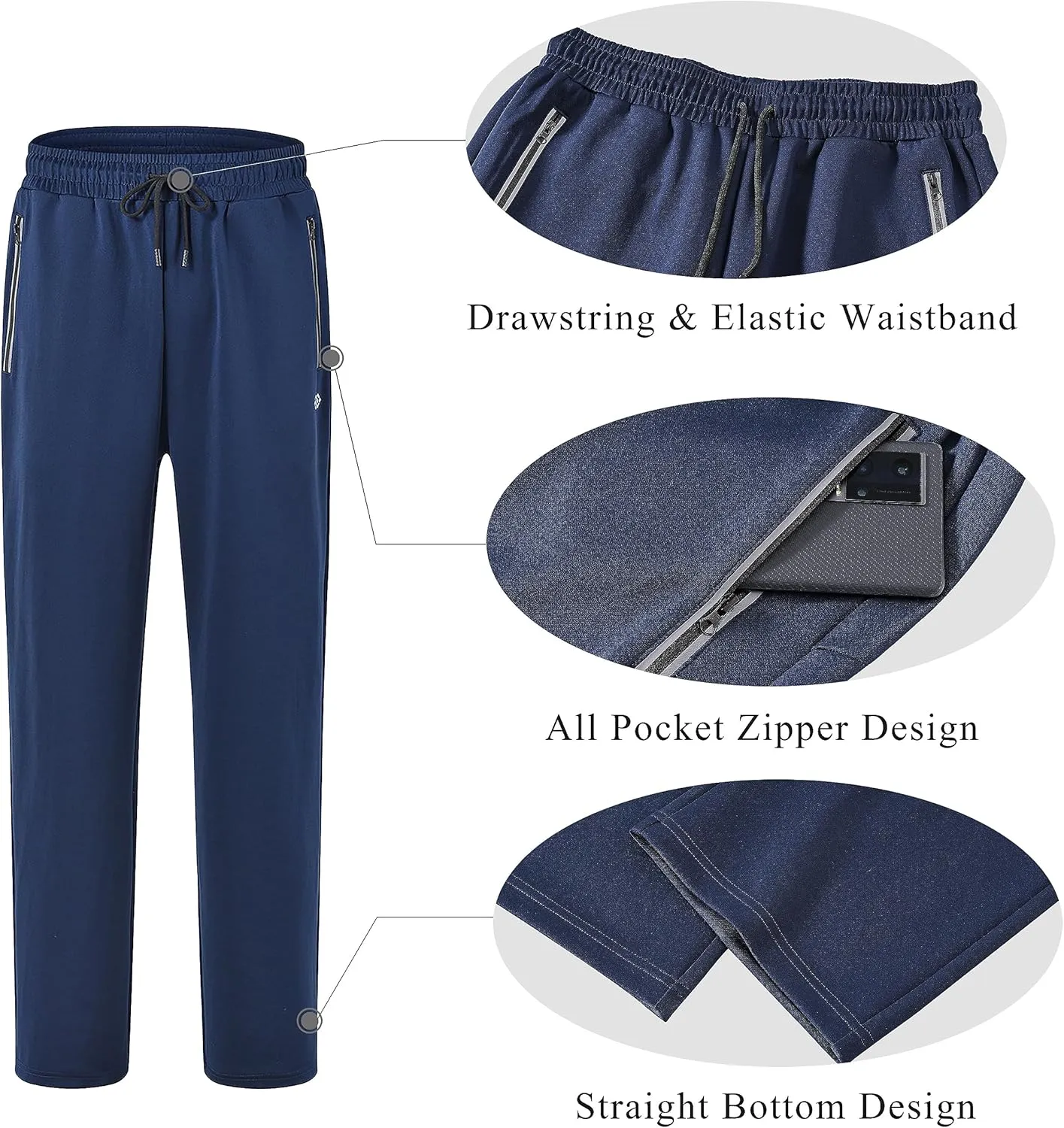 MoFiz Mens Tracksuit Jogging Sports Sweatsuit Comfortable Outfits Casual Athletic Pants Full zip Jacket 2 Piece