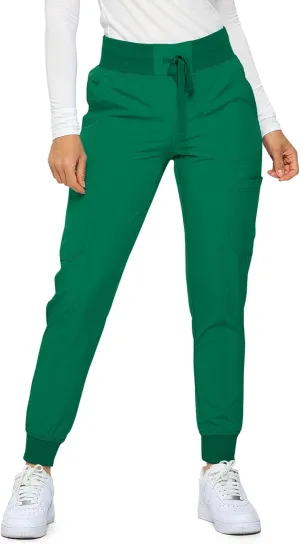 Monarch Uniforms Womens Jogger Scrubs Ribbed Jogger Scrub Pants for Women