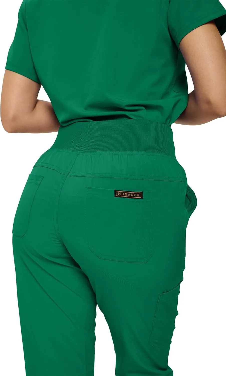Monarch Uniforms Womens Jogger Scrubs Ribbed Jogger Scrub Pants for Women