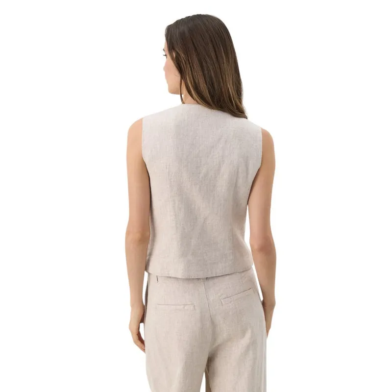 Nadhia Waistcoat in French Oak Melange