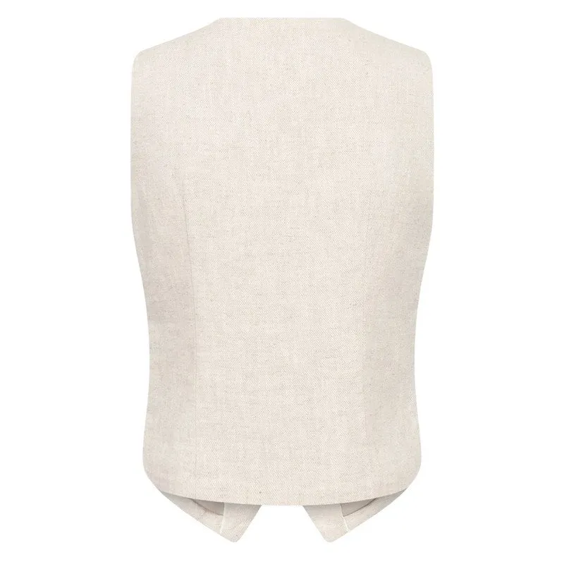 Nadhia Waistcoat in French Oak Melange