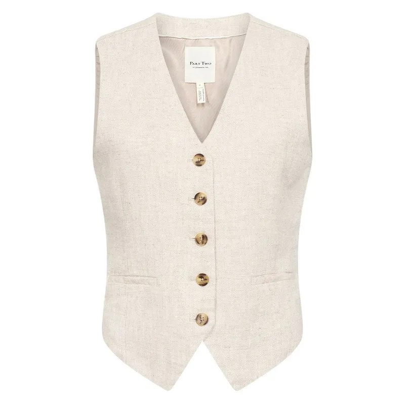 Nadhia Waistcoat in French Oak Melange